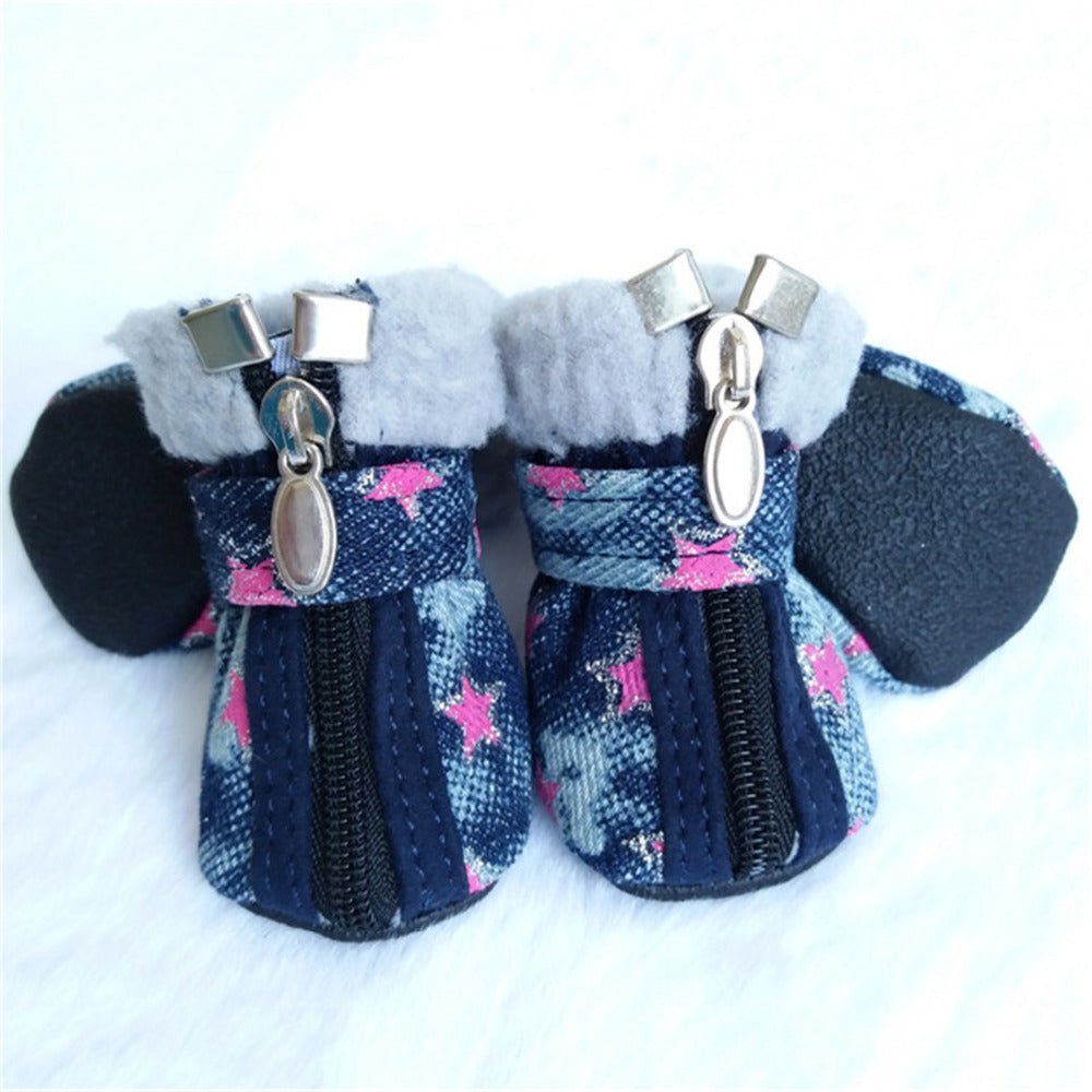 Teddy VIP denim dog shoes | Luxury Home Accessories | Heulog Glow