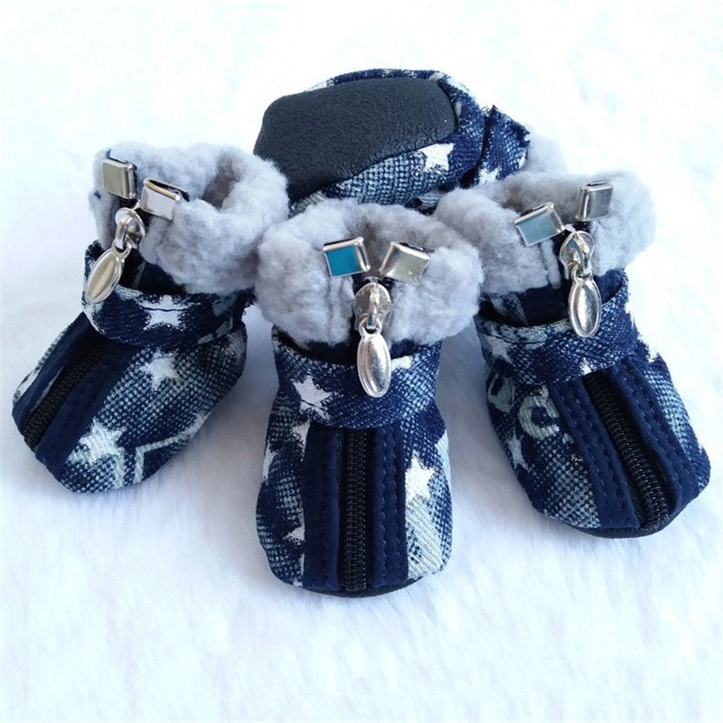 Teddy VIP denim dog shoes | Luxury Home Accessories | Heulog Glow