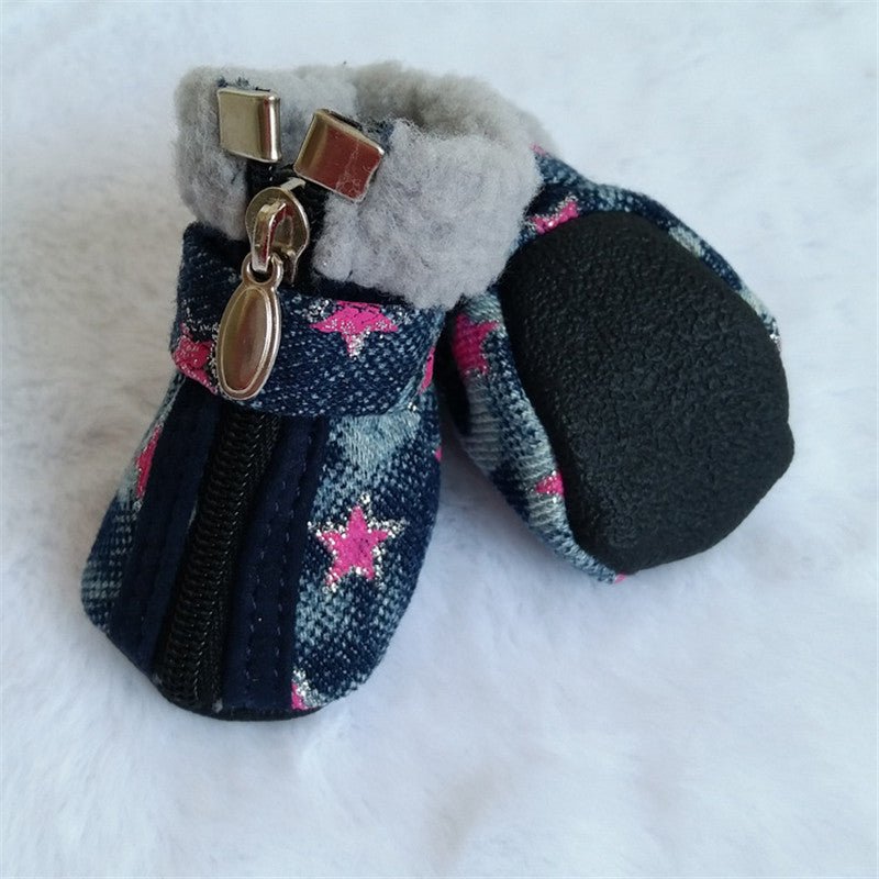 Teddy VIP denim dog shoes | Luxury Home Accessories | Heulog Glow