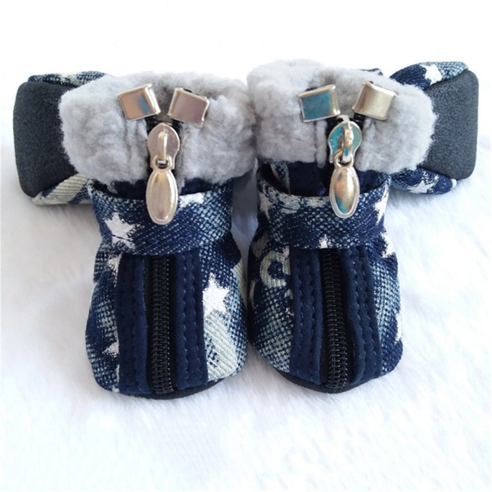 Teddy VIP denim dog shoes | Luxury Home Accessories | Heulog Glow