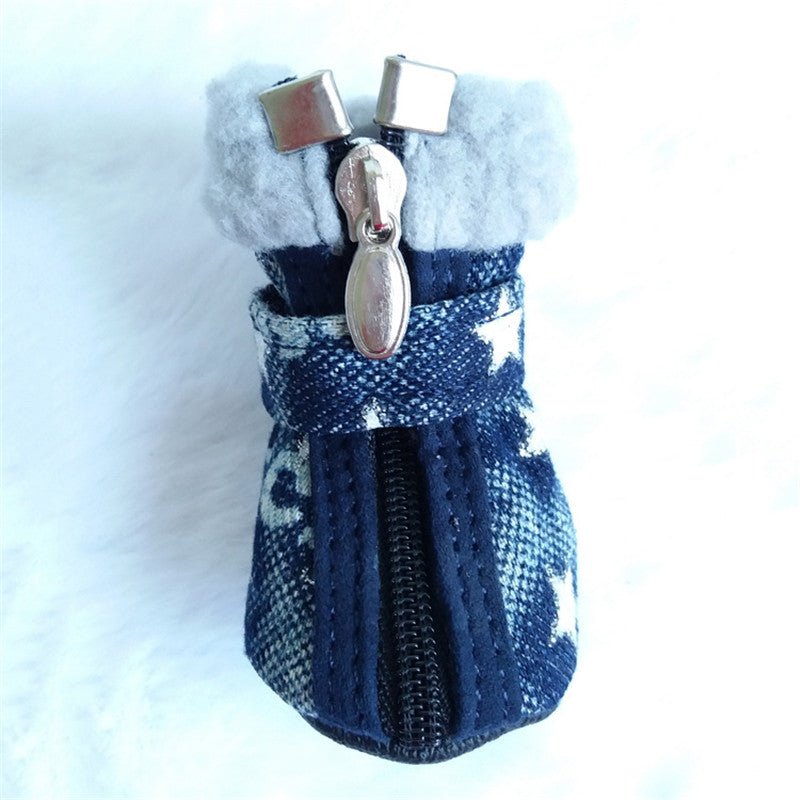 Teddy VIP denim dog shoes | Luxury Home Accessories | Heulog Glow