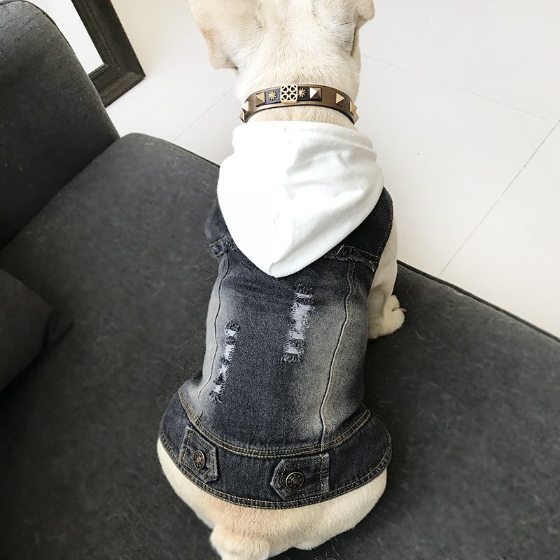 Teddy washed denim vest | Luxury Home Accessories | Heulog Glow