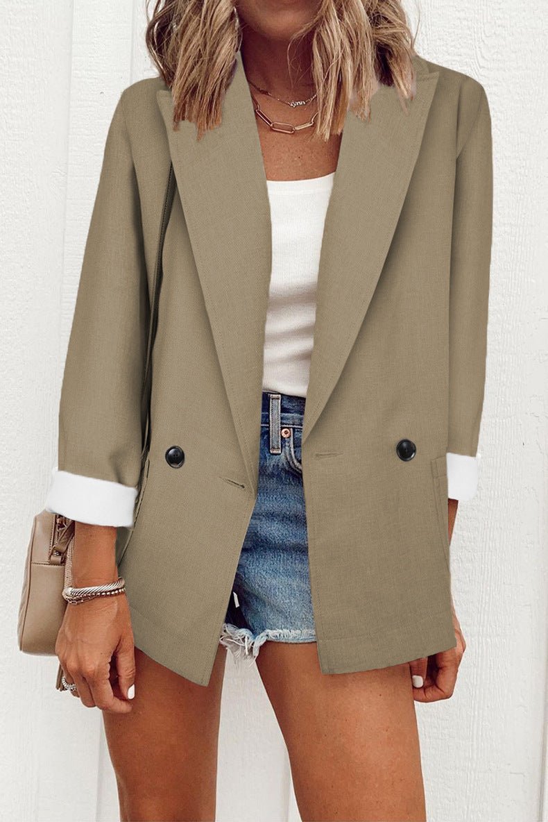 Temperament Slim Jacket Fashion Business Single Breasted Long Sleeve Casual Suit Top Clothing | Luxury Home Accessories | Heulog Glow
