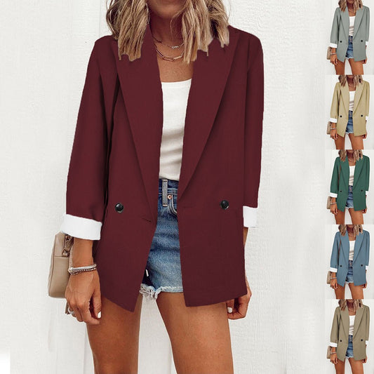 Temperament Slim Jacket Fashion Business Single Breasted Long Sleeve Casual Suit Top Clothing | Luxury Home Accessories | Heulog Glow