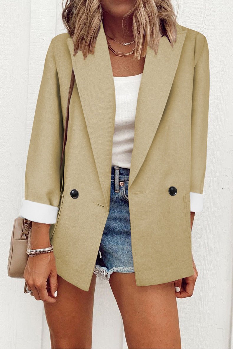 Temperament Slim Jacket Fashion Business Single Breasted Long Sleeve Casual Suit Top Clothing | Luxury Home Accessories | Heulog Glow