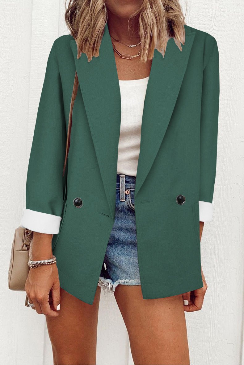 Temperament Slim Jacket Fashion Business Single Breasted Long Sleeve Casual Suit Top Clothing | Luxury Home Accessories | Heulog Glow
