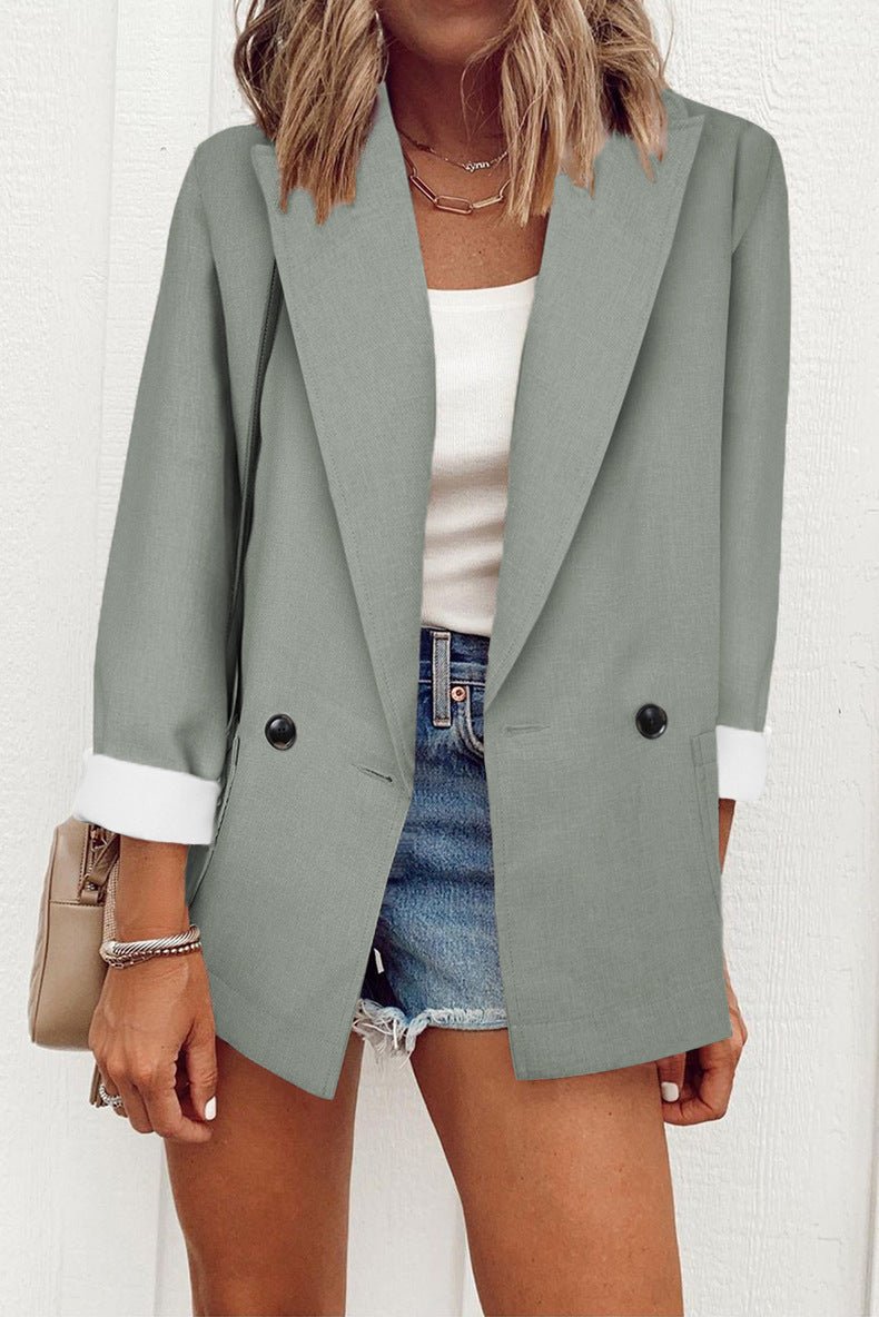 Temperament Slim Jacket Fashion Business Single Breasted Long Sleeve Casual Suit Top Clothing | Luxury Home Accessories | Heulog Glow