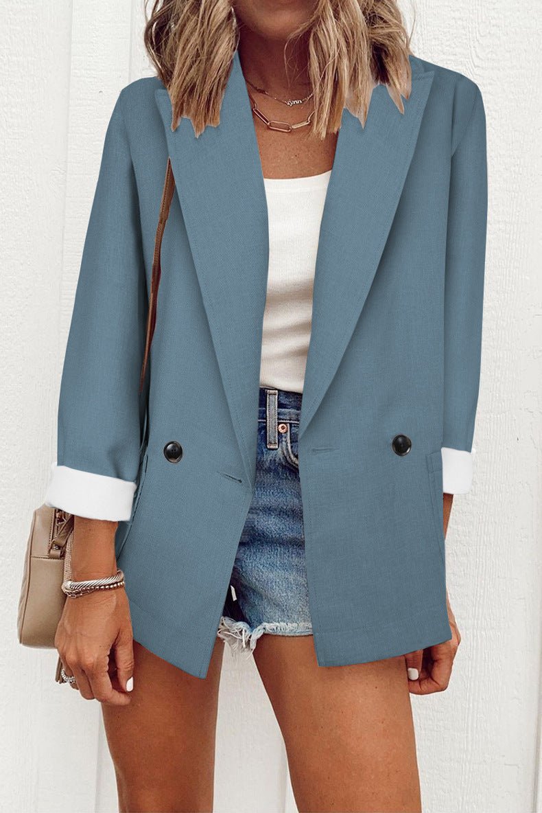 Temperament Slim Jacket Fashion Business Single Breasted Long Sleeve Casual Suit Top Clothing | Luxury Home Accessories | Heulog Glow