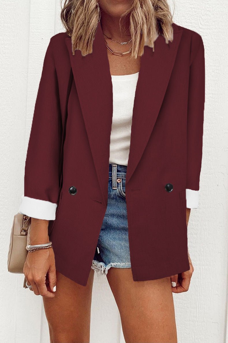 Temperament Slim Jacket Fashion Business Single Breasted Long Sleeve Casual Suit Top Clothing | Luxury Home Accessories | Heulog Glow