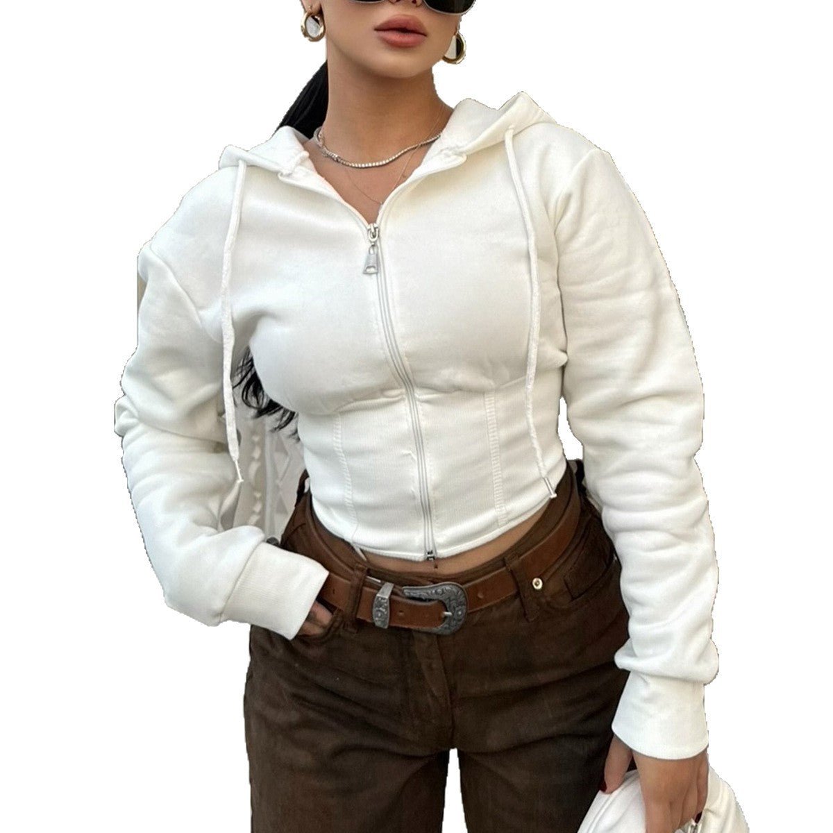Temperament Slimming Crop Hoodie Sweatshirt For Women | Luxury Home Accessories | Heulog Glow