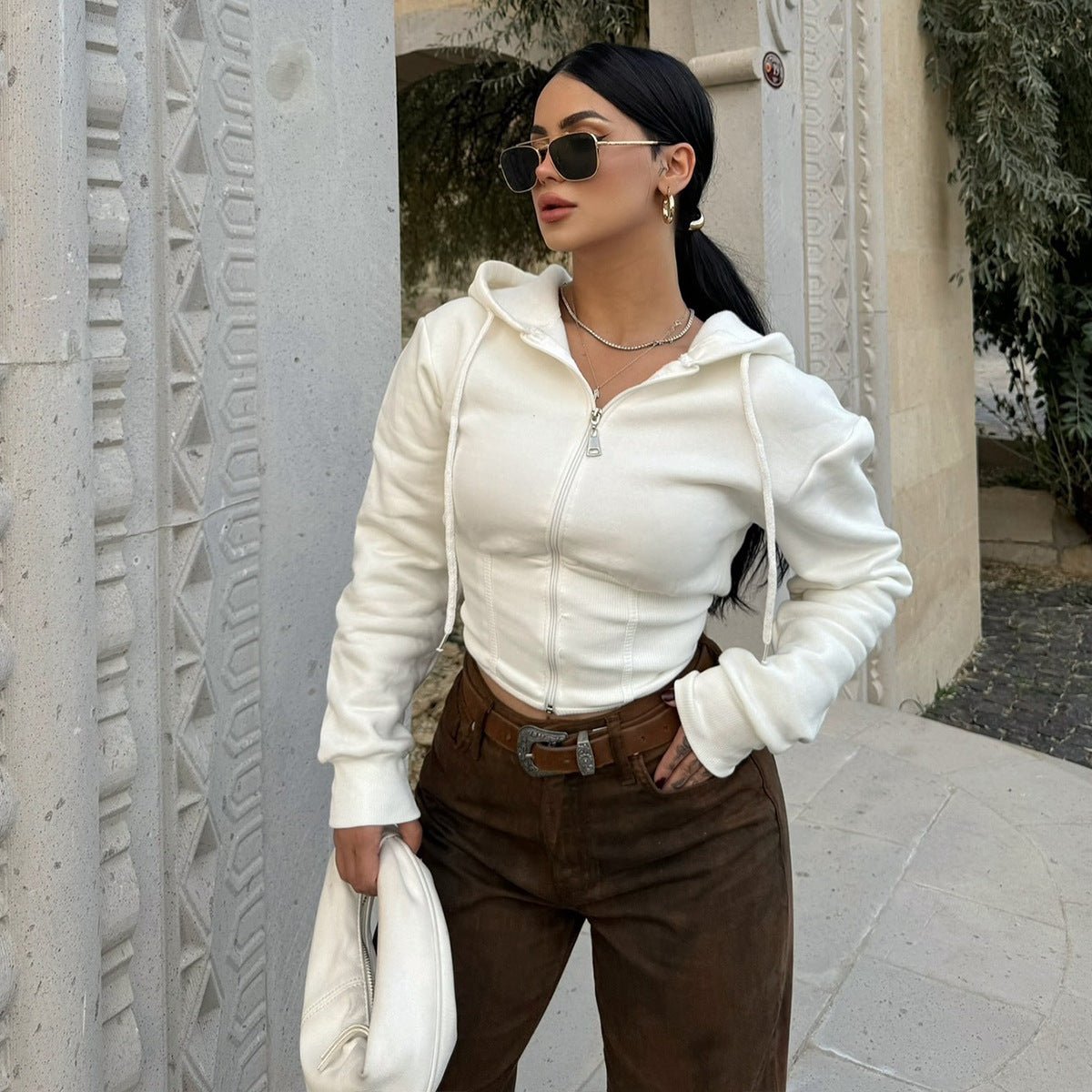 Temperament Slimming Crop Hoodie Sweatshirt For Women | Luxury Home Accessories | Heulog Glow
