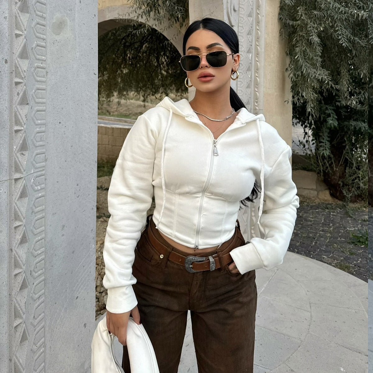Temperament Slimming Crop Hoodie Sweatshirt For Women | Luxury Home Accessories | Heulog Glow
