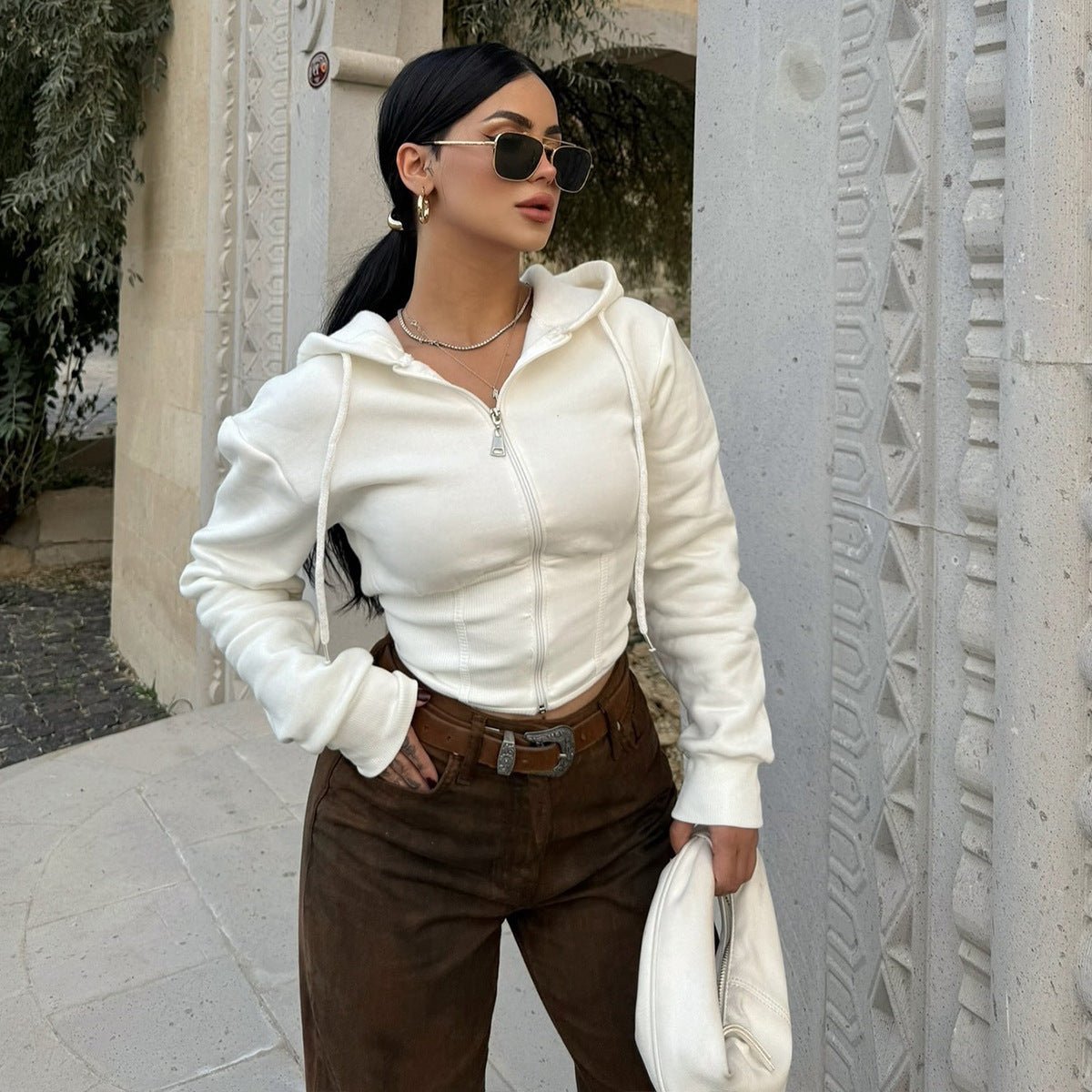 Temperament Slimming Crop Hoodie Sweatshirt For Women | Luxury Home Accessories | Heulog Glow