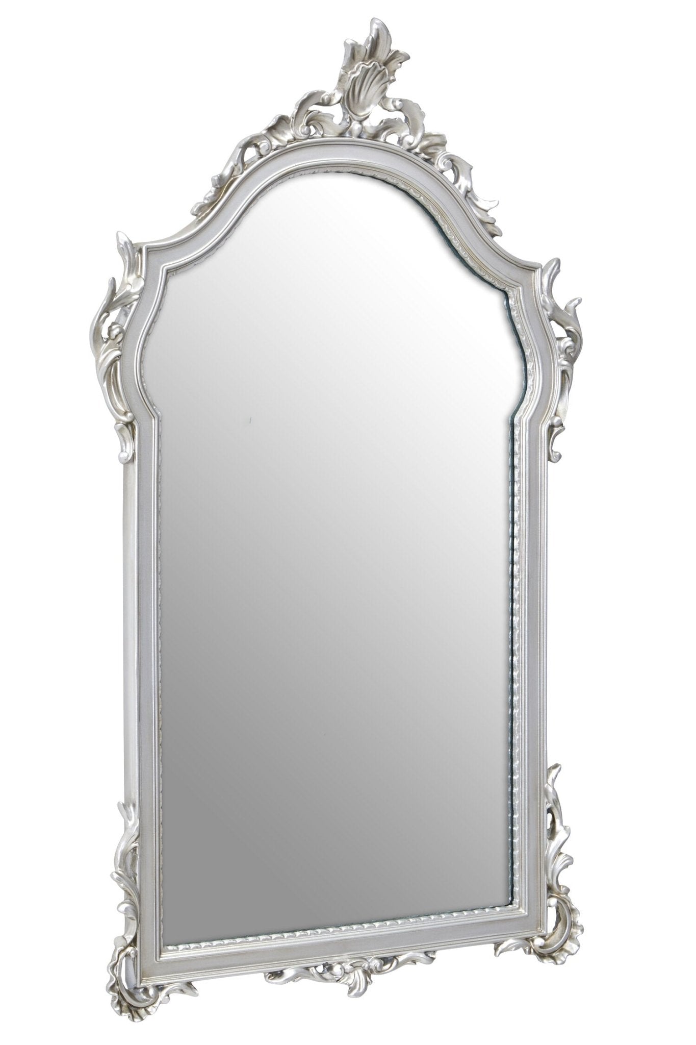 Teramo Silver Finish Wall Mirror | Luxury Home Accessories | Heulog Glow