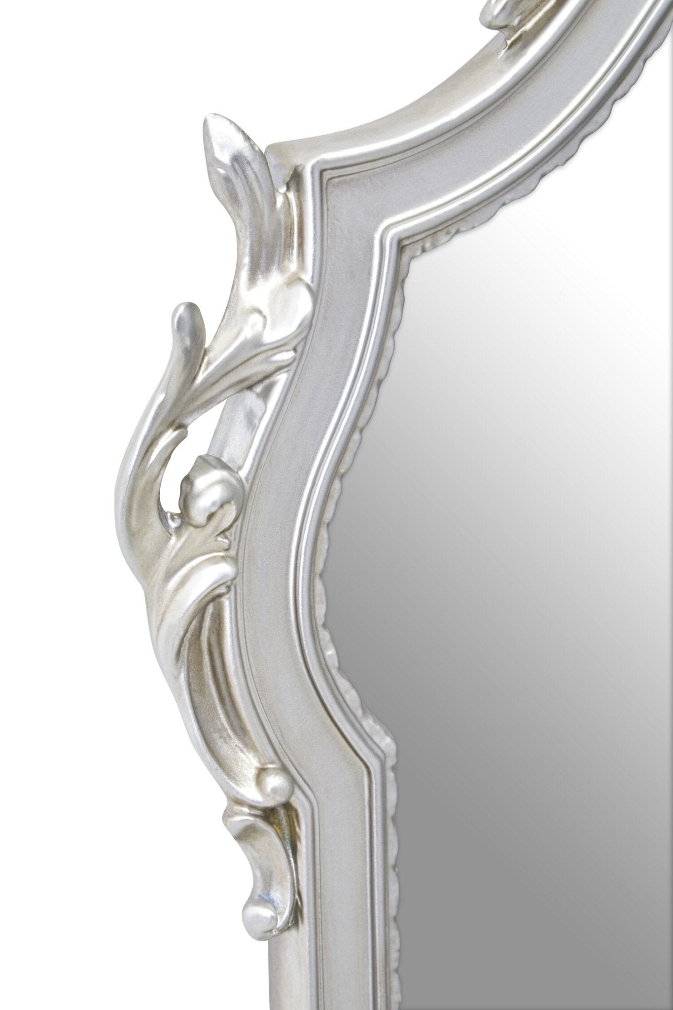 Teramo Silver Finish Wall Mirror | Luxury Home Accessories | Heulog Glow