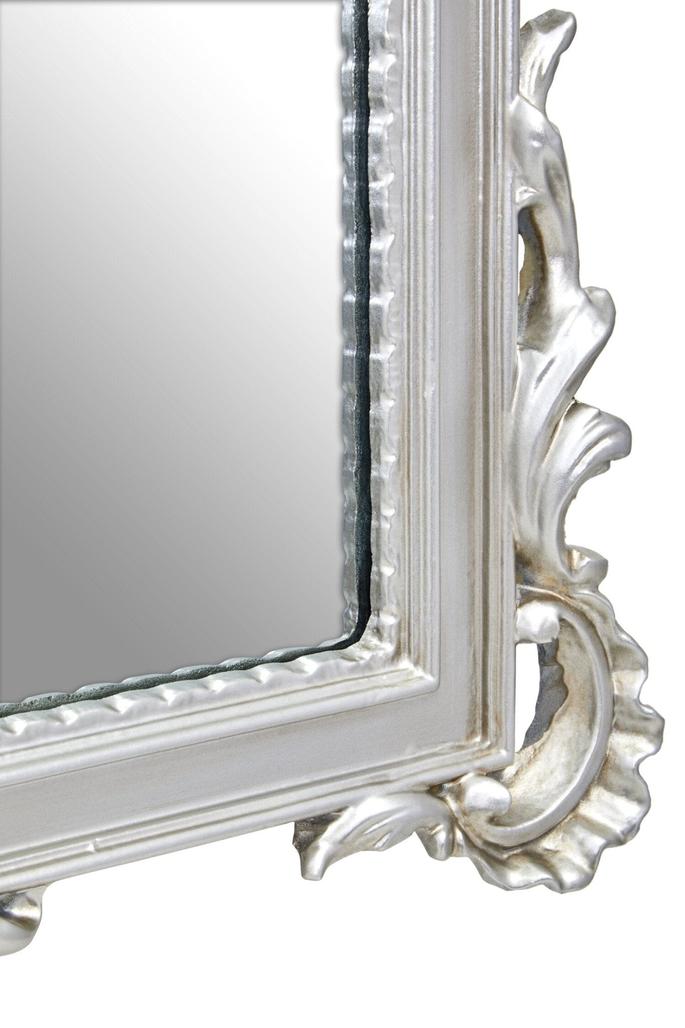 Teramo Silver Finish Wall Mirror | Luxury Home Accessories | Heulog Glow