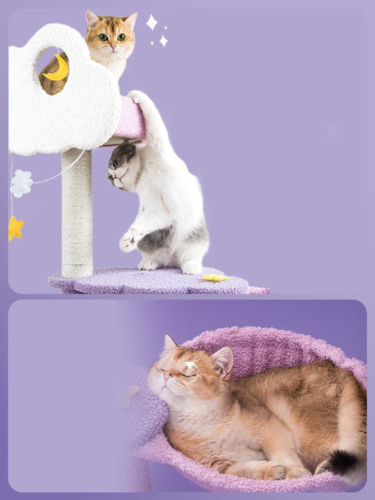 The Cat Climbing Frame Is One-piece Through The Sky And The Sisal Grabbing Post Does Not Occupy An Area | Luxury Home Accessories | Heulog Glow