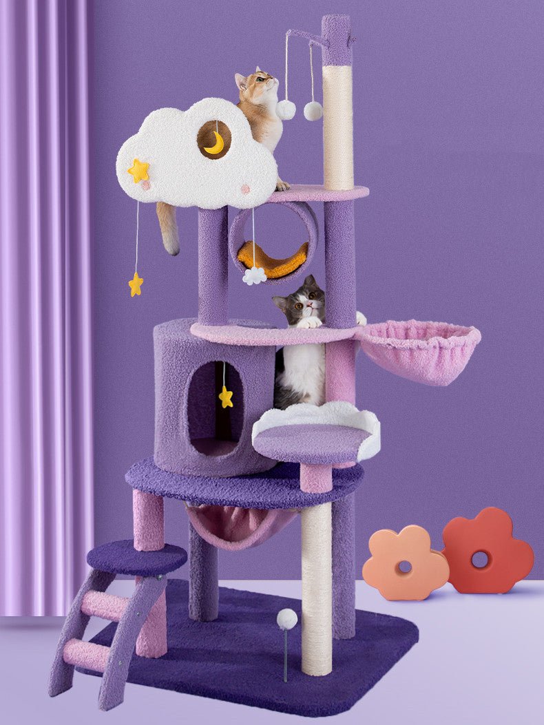 The Cat Climbing Frame Is One-piece Through The Sky And The Sisal Grabbing Post Does Not Occupy An Area | Luxury Home Accessories | Heulog Glow
