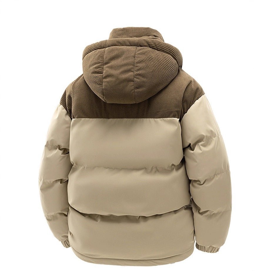 Thick Corduroy Patchwork Jacket Winter Zip-up Stand Collar Coat Casual Commuter Long-sleeved Cardigan Top Outwear Women's Clothing | Luxury Home Accessories | Heulog Glow