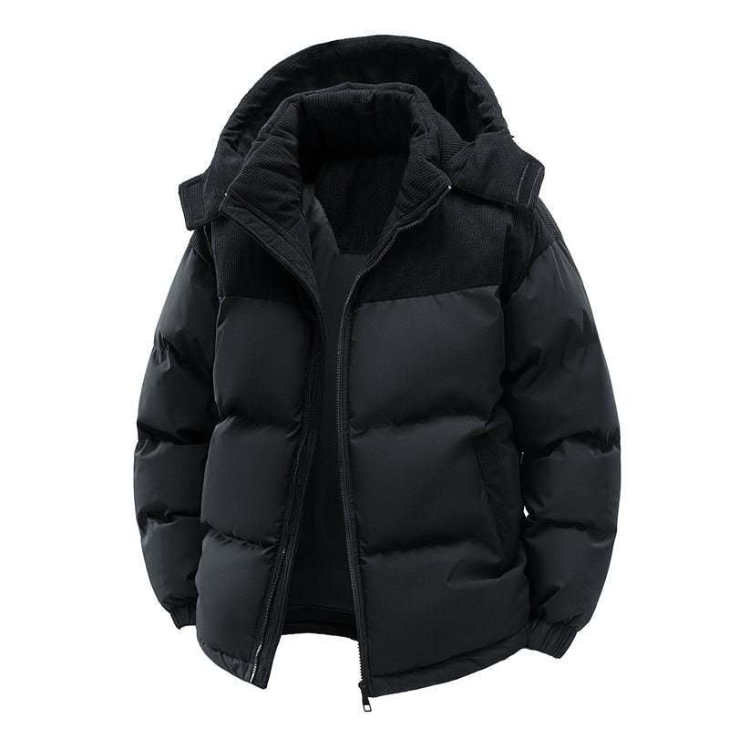 Thick Corduroy Patchwork Jacket Winter Zip-up Stand Collar Coat Casual Commuter Long-sleeved Cardigan Top Outwear Women's Clothing | Luxury Home Accessories | Heulog Glow