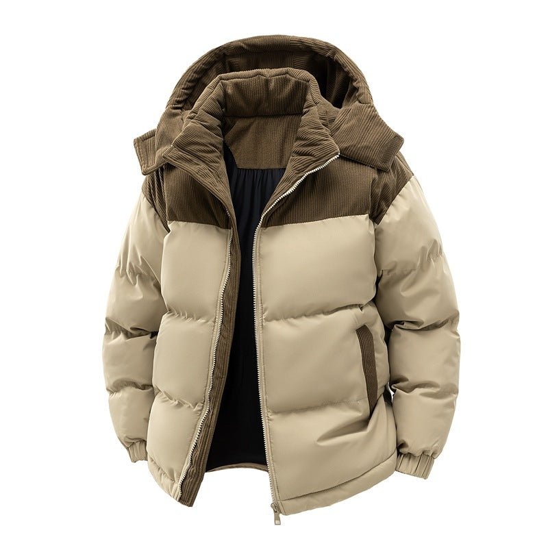 Thick Corduroy Patchwork Jacket Winter Zip-up Stand Collar Coat Casual Commuter Long-sleeved Cardigan Top Outwear Women's Clothing | Luxury Home Accessories | Heulog Glow