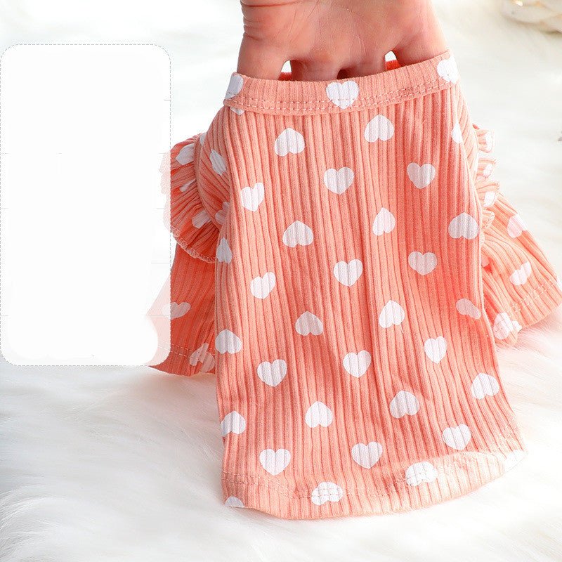 Thin Cat Princess Bottoming Shirt Wholesale Love Cute Cotton Small Dog Pet | Luxury Home Accessories | Heulog Glow