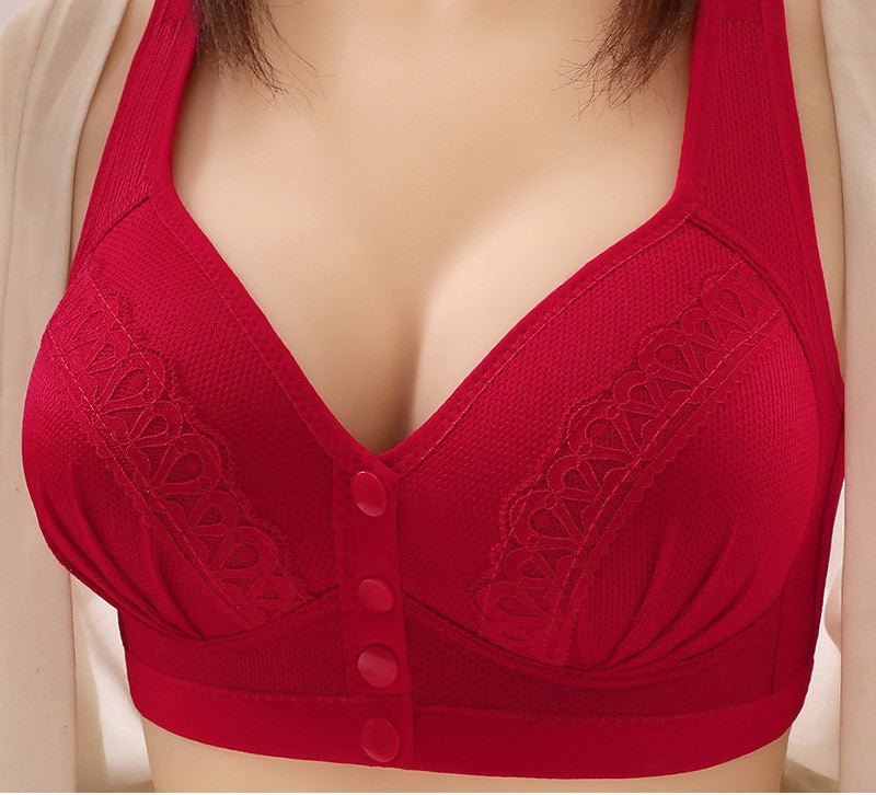Thin Front Open Button Vest Style Bra | Luxury Home Accessories | Heulog Glow
