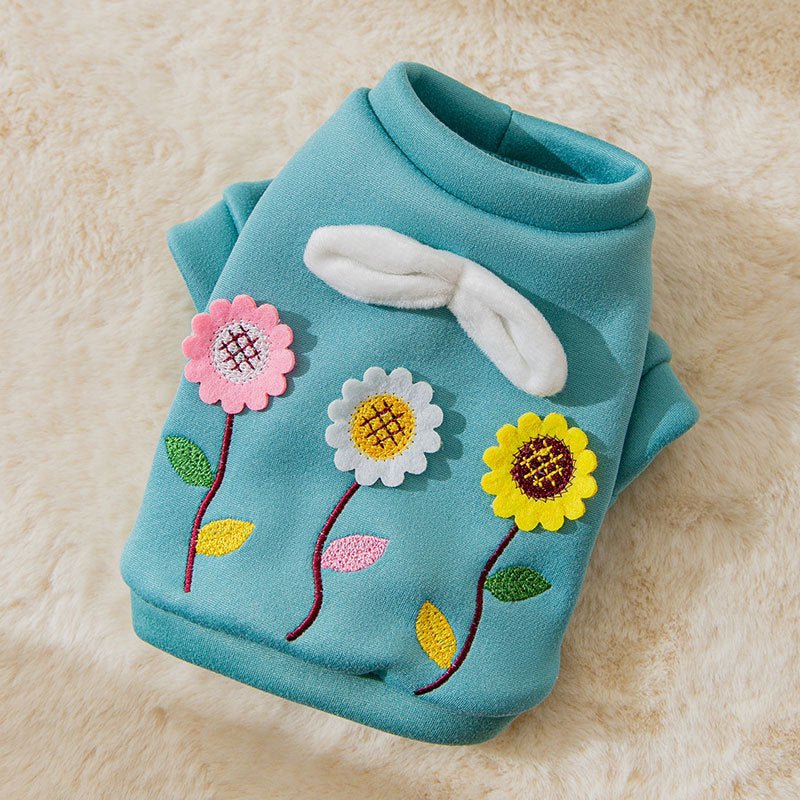 Three-dimensional Flower Sweater Small Pet Clothing | Luxury Home Accessories | Heulog Glow