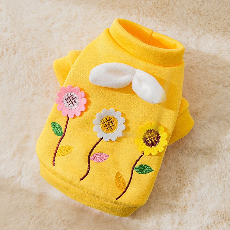 Three-dimensional Flower Sweater Small Pet Clothing | Luxury Home Accessories | Heulog Glow