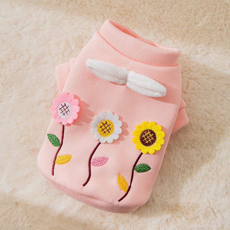Three-dimensional Flower Sweater Small Pet Clothing | Luxury Home Accessories | Heulog Glow