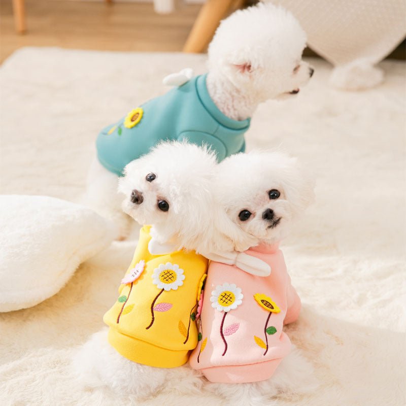 Three-dimensional Flower Sweater Small Pet Clothing | Luxury Home Accessories | Heulog Glow