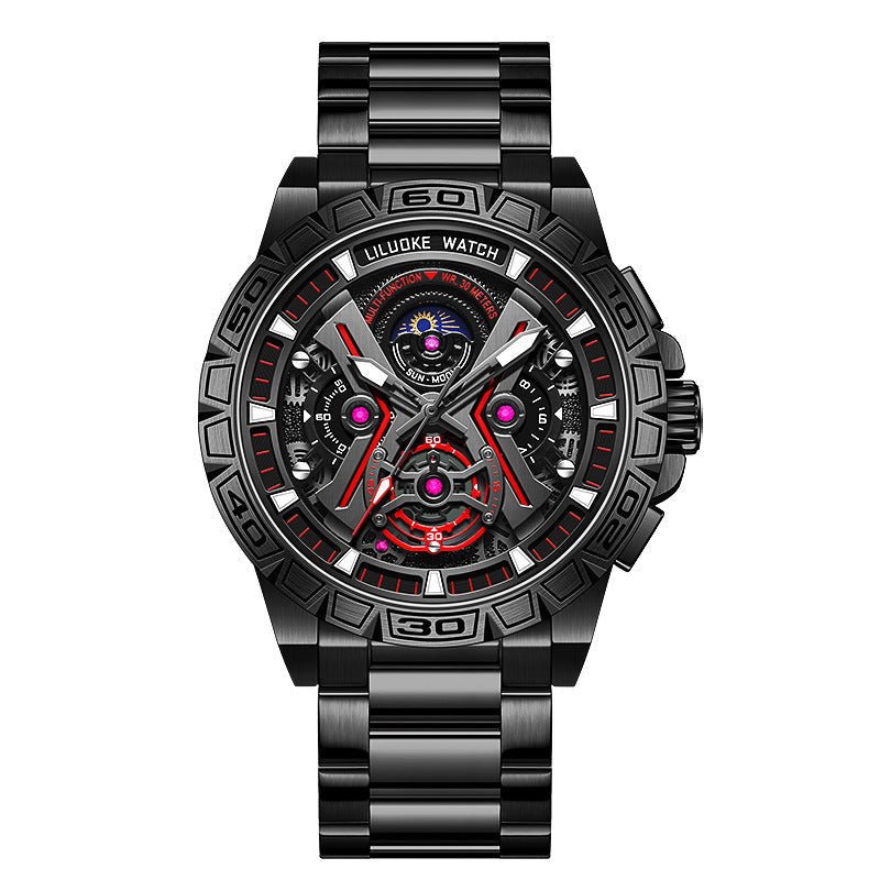 Three-Dimensional Hollow Waterproof Luminous Multifunction Quartz Watch | Luxury Home Accessories | Heulog Glow