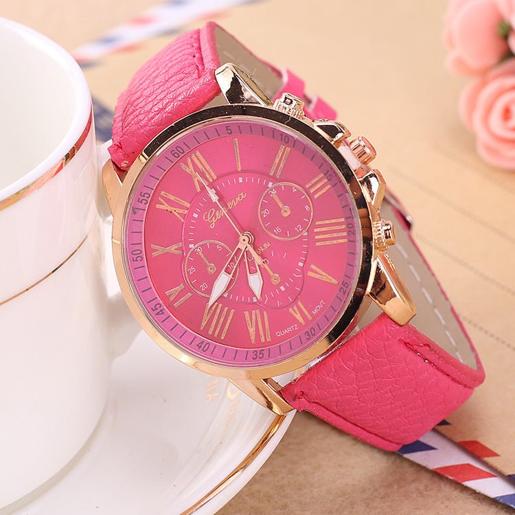 Three eye watches, retro GENEVA, Geneva students, couples, watches, men's belts, quartz trends watches | Luxury Home Accessories | Heulog Glow