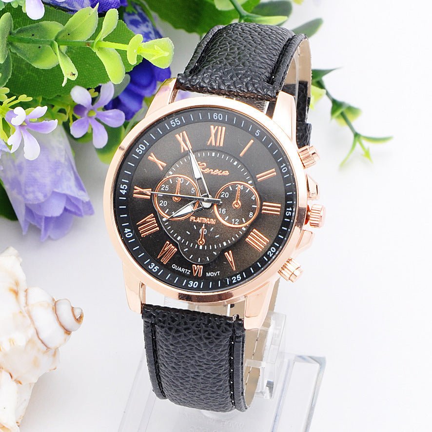 Three eye watches, retro GENEVA, Geneva students, couples, watches, men's belts, quartz trends watches | Luxury Home Accessories | Heulog Glow