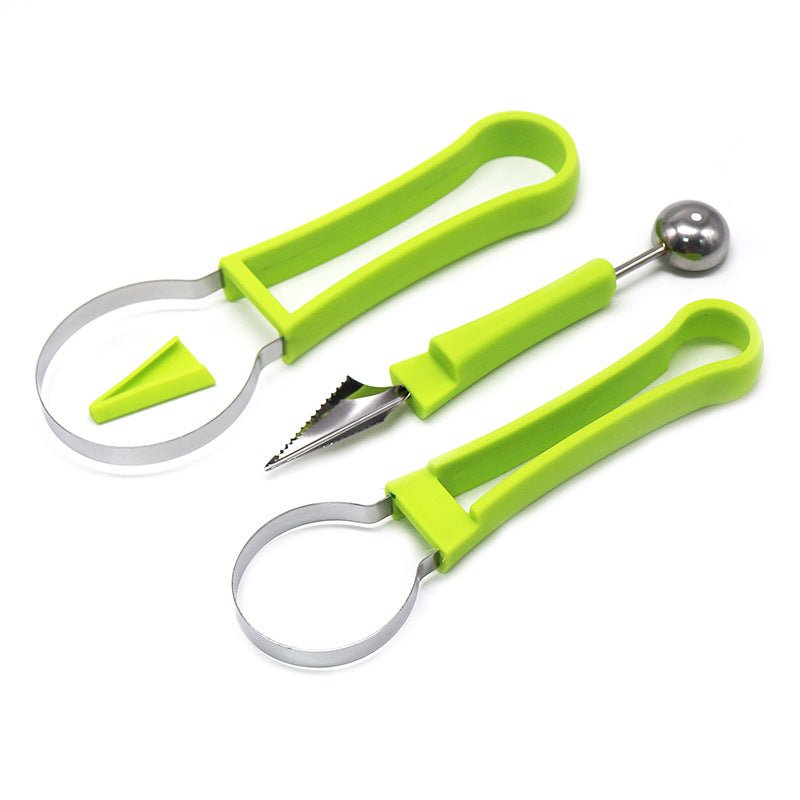 Three-in-one Stainless Steel Multi-purpose Fruit Ball Excavator Spoon Portable Digging Kitchen Tool Summer Party | Luxury Home Accessories | Heulog Glow