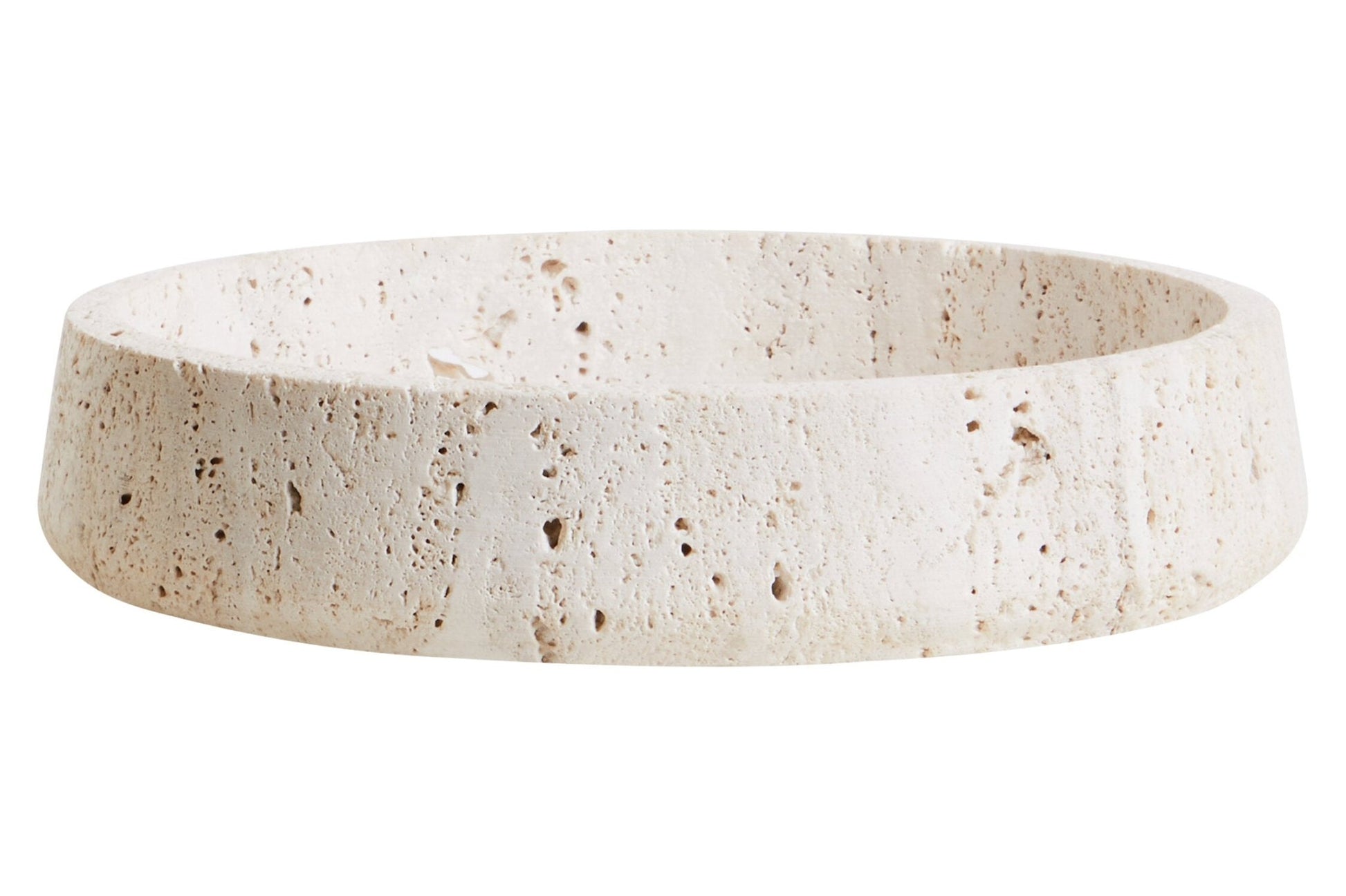 Tibor Travertine Bowl with Raised Edges | Luxury Home Accessories | Heulog Glow