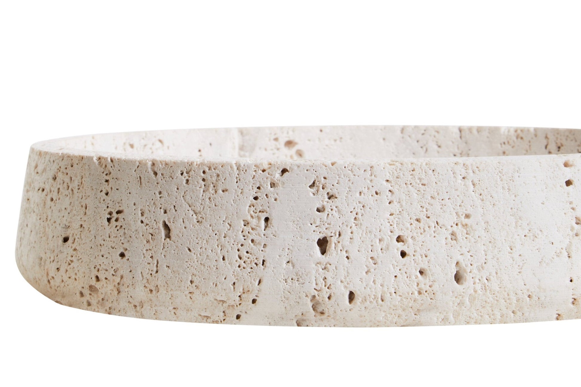 Tibor Travertine Bowl with Raised Edges | Luxury Home Accessories | Heulog Glow