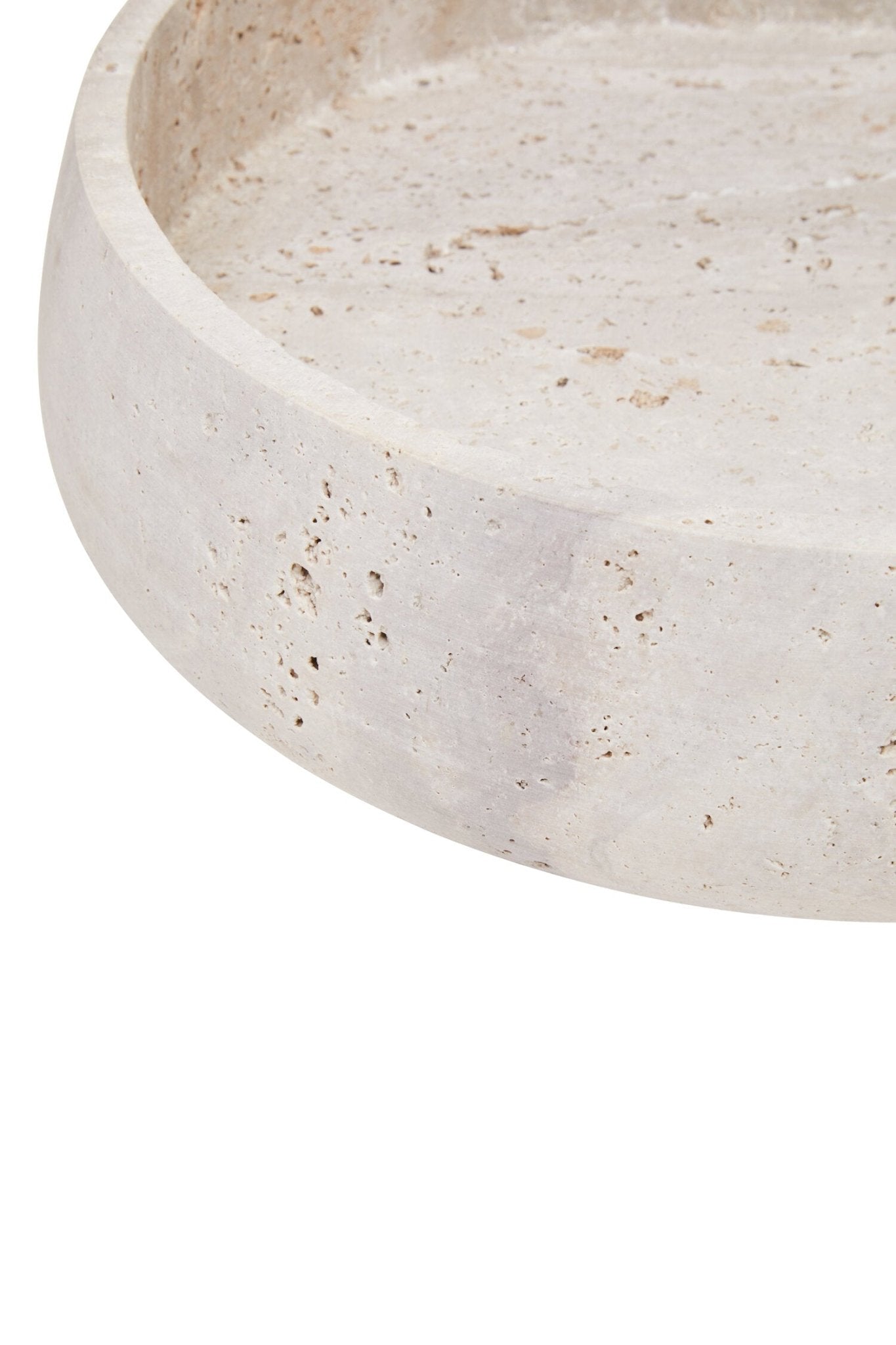 Tibor Travertine Bowl with Raised Edges | Luxury Home Accessories | Heulog Glow