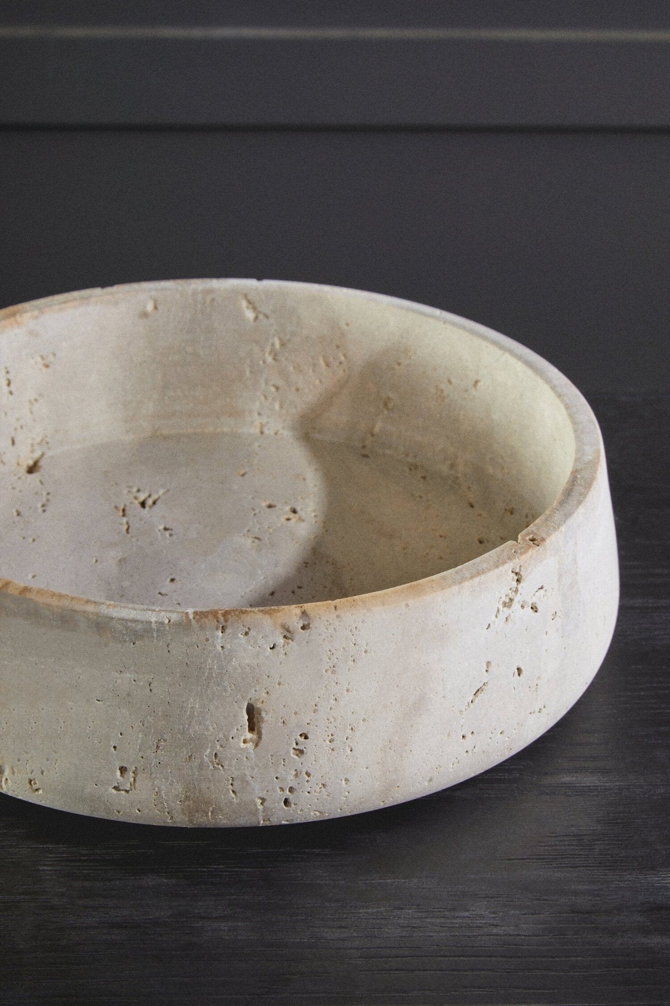 Tibor Travertine Bowl with Raised Edges | Luxury Home Accessories | Heulog Glow