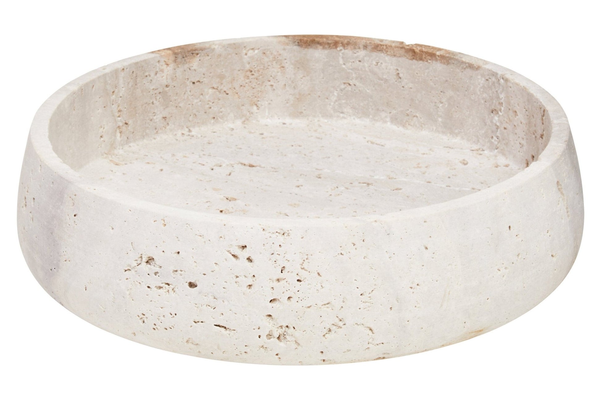 Tibor Travertine Bowl with Raised Edges | Luxury Home Accessories | Heulog Glow