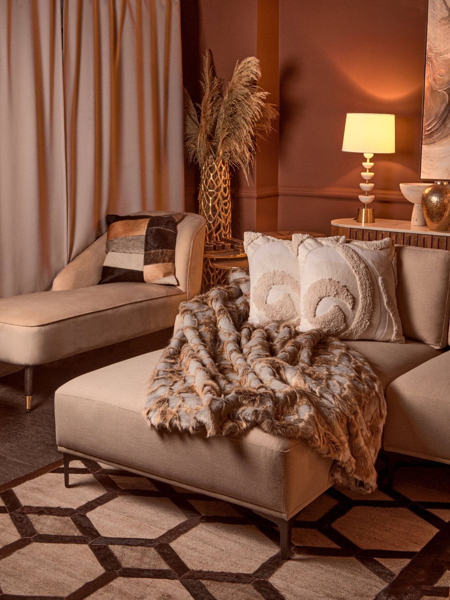 Tibor Travertine Pedestal Bowl | Luxury Home Accessories | Heulog Glow