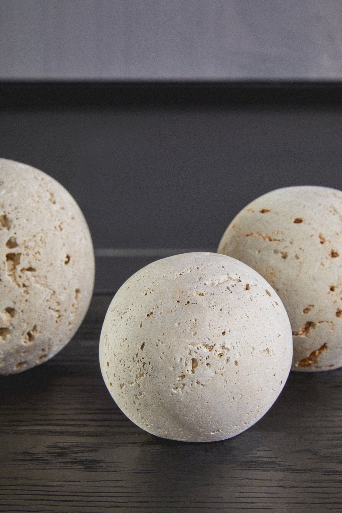 Tibor Travertine Set of 3 Deco Balls | Luxury Home Accessories | Heulog Glow
