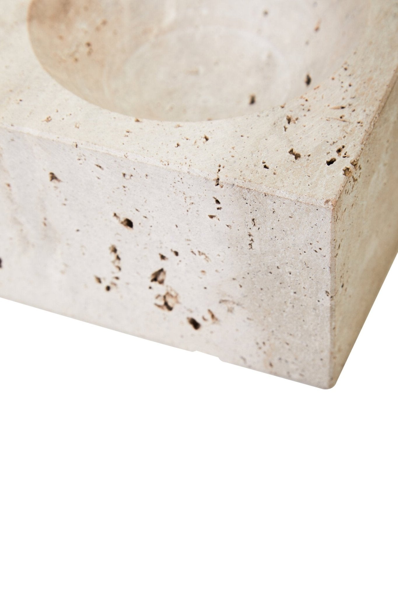 Tibor Travertine Square Decorative Bowl | Luxury Home Accessories | Heulog Glow