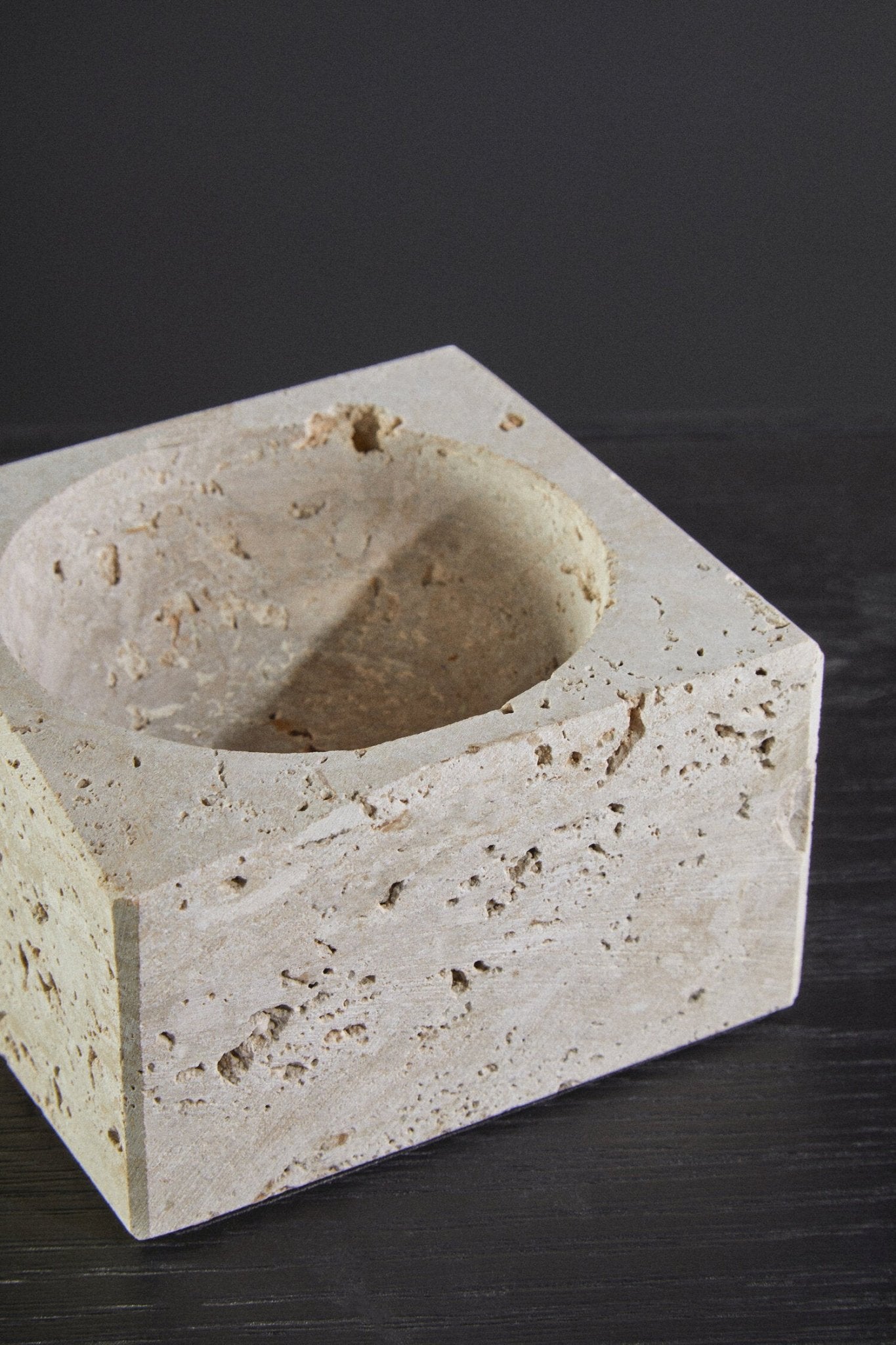 Tibor Travertine Square Decorative Bowl | Luxury Home Accessories | Heulog Glow