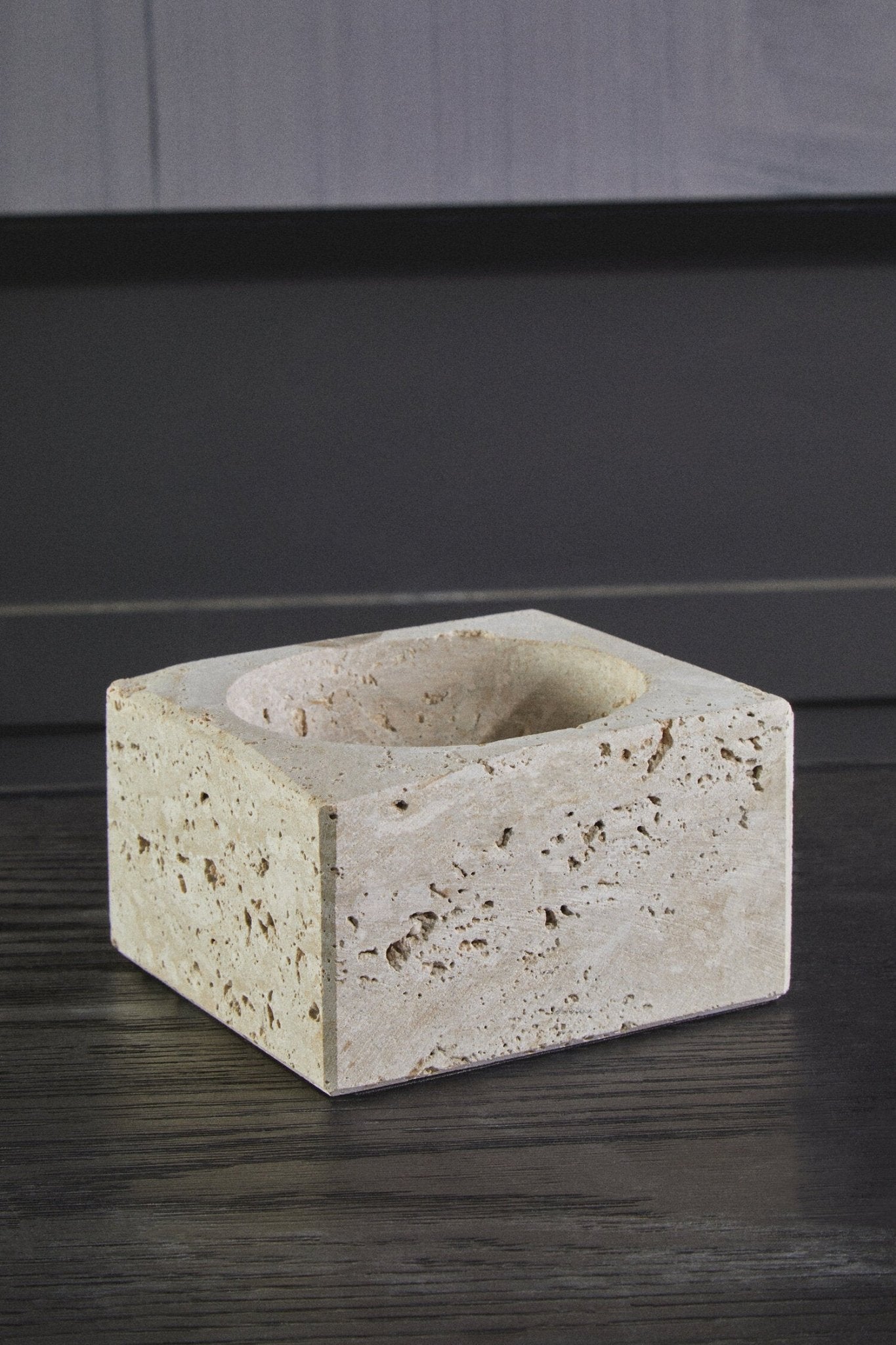 Tibor Travertine Square Decorative Bowl | Luxury Home Accessories | Heulog Glow