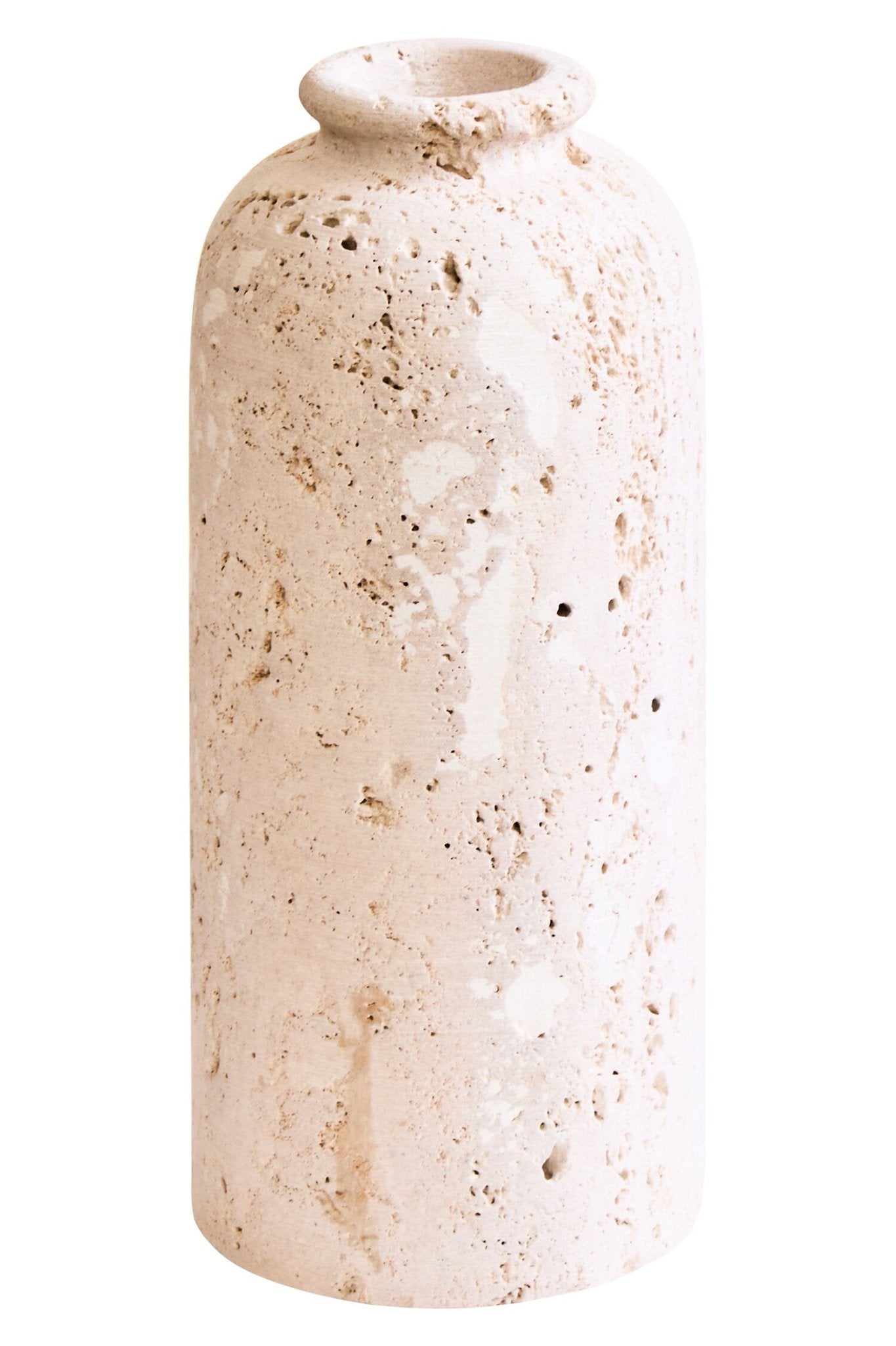 Tibor Travertine Tall Vase | Luxury Home Accessories | Heulog Glow