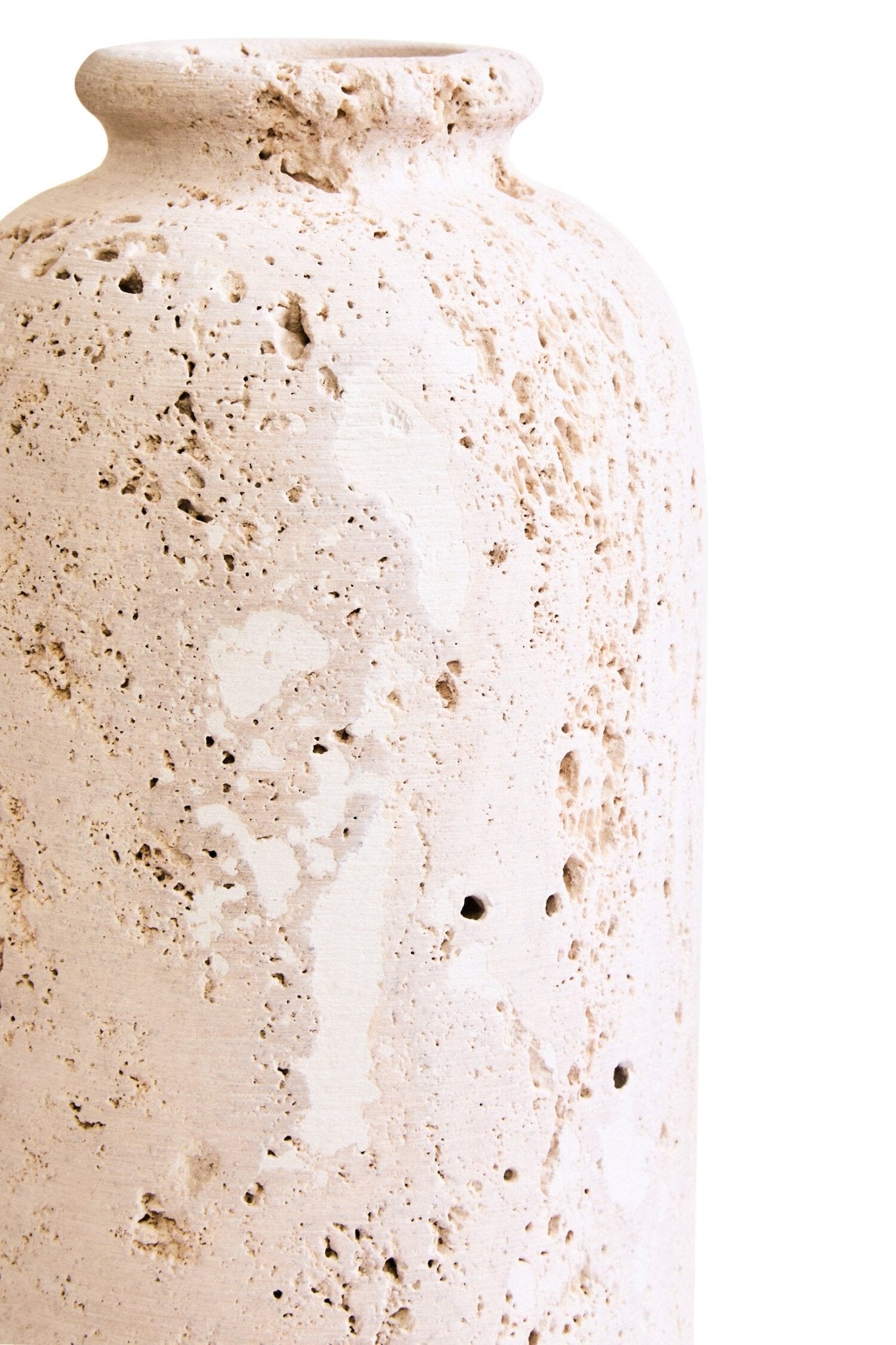 Tibor Travertine Tall Vase | Luxury Home Accessories | Heulog Glow