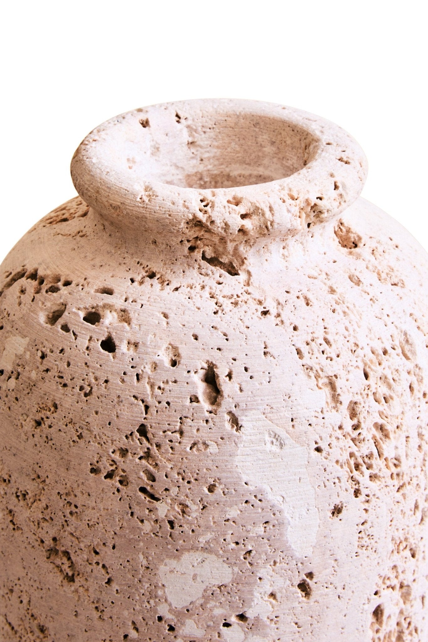 Tibor Travertine Tall Vase | Luxury Home Accessories | Heulog Glow