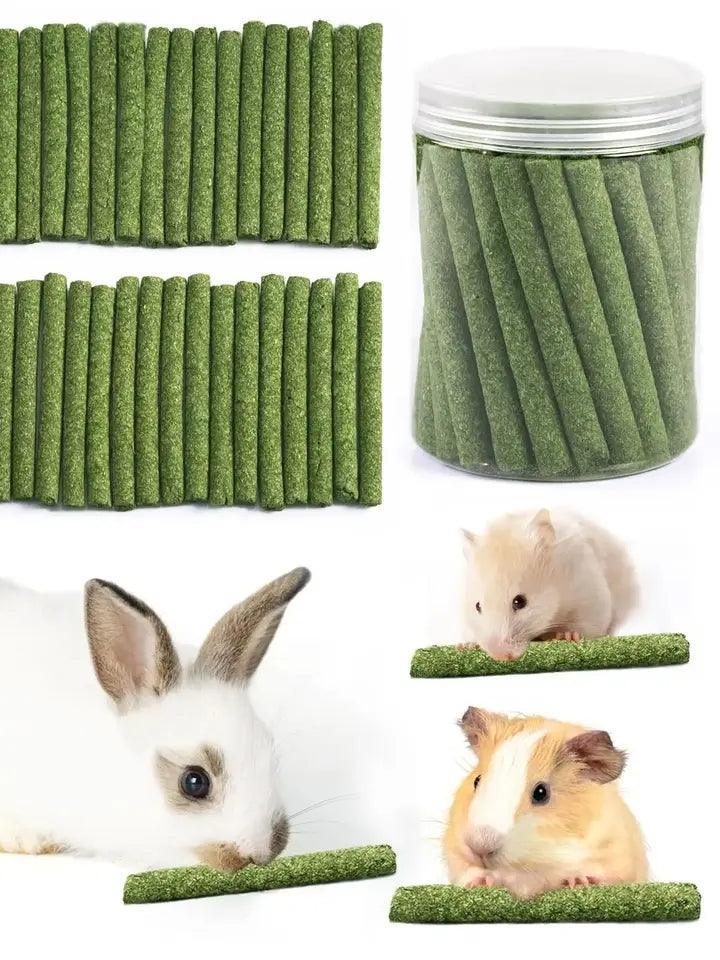 Timothy Hay Sticks 38PCS - Natural Timothy Grass Molar Teeth Stick Chew Toys for Bunnies, Chinchillas, Guinea Pigs, Hamsters | Luxury Home Accessories | Heulog Glow