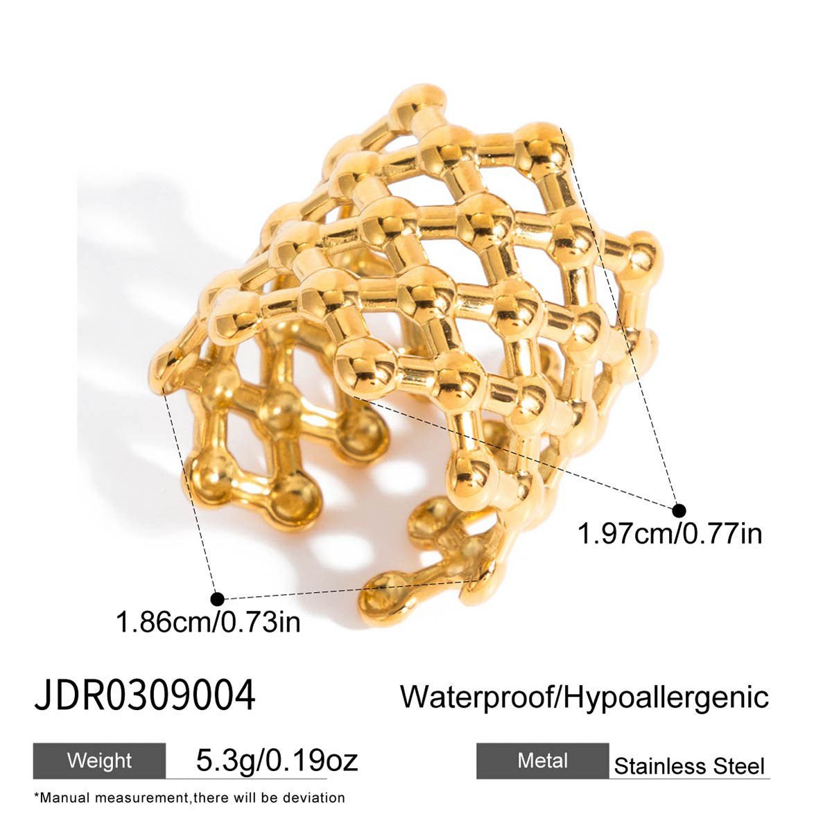 Titanium Steel Does Not Fade Exaggerated Women's Ring | Luxury Home Accessories | Heulog Glow